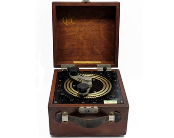 Vintage Rubicon Potentiometer - 1930s - Beautiful Electronic for Lab Use w/ 2 Sliding Arms to Adjust Voltage - Collectible Electronics