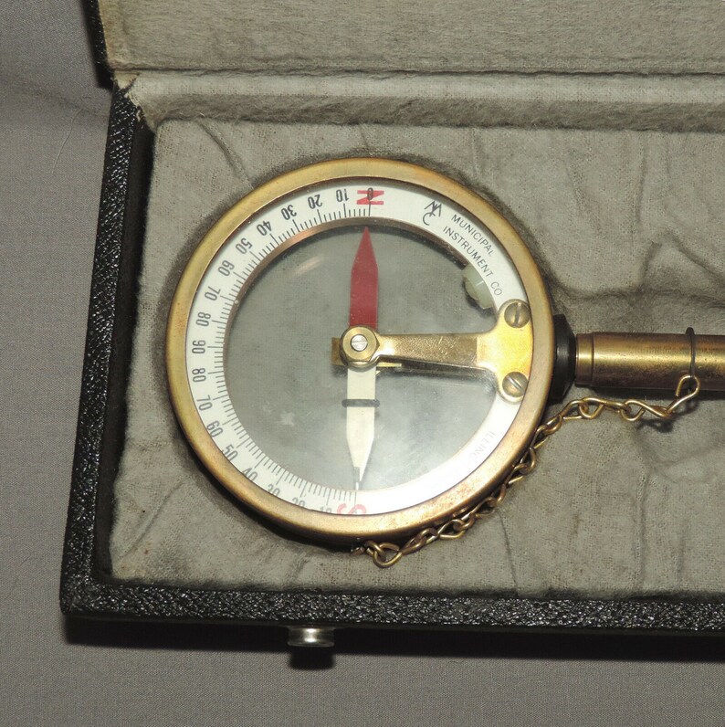 Vintage Dipping Needle Tool W/ Case Municipal Instrument Co