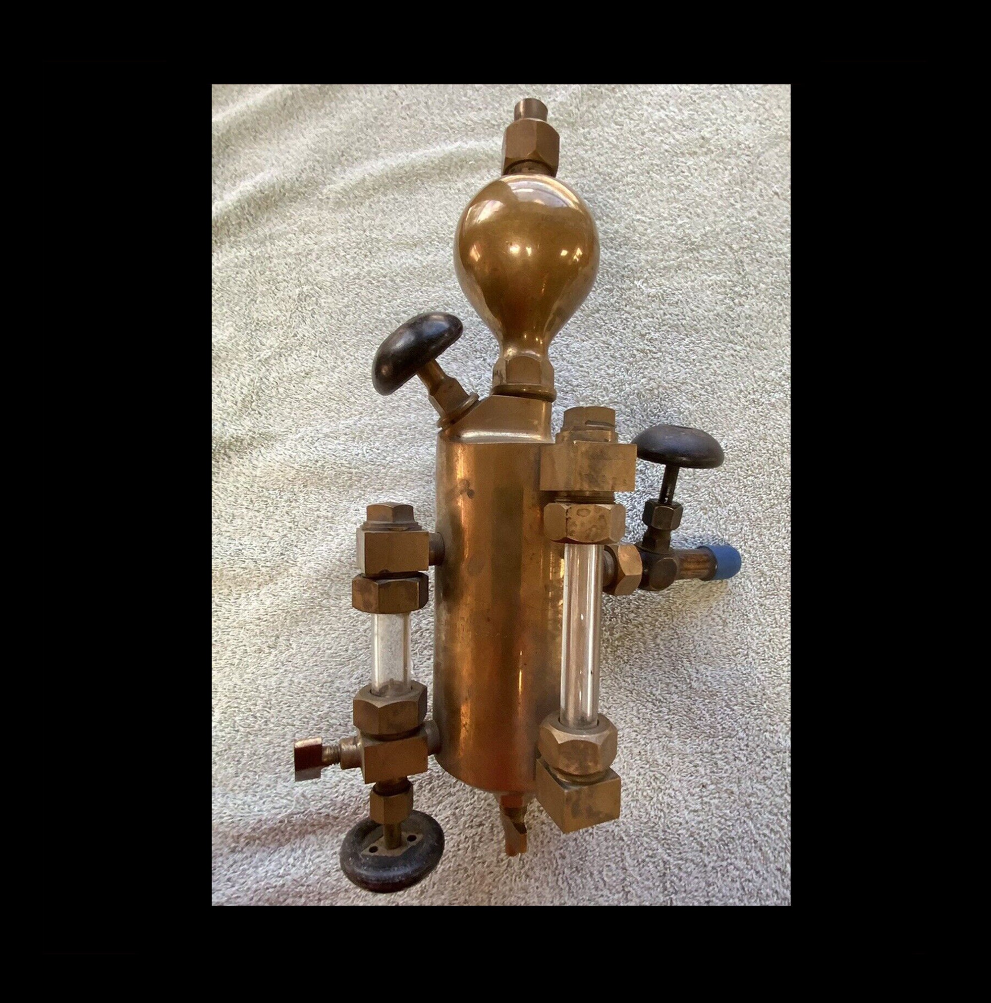 SHERWOOD MFG CO #04 Brass Oil Cup Pump Handle Oiler Steam Line Hit Miss  Engine