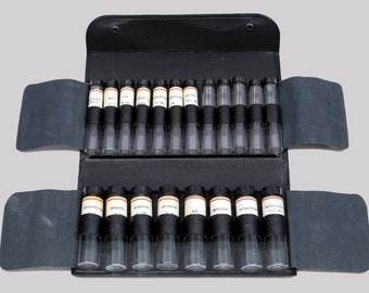 Vintage Apothecary Kit - Good Condition - 20 Empty Glass Tubes - Nice!!! B1