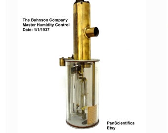 Vintage - Ultra Rare - 1937 Master Humidity Controller - The Brahnson Co. - Beautiful Brass & Glass Piece - Came from Argentina - Rare!!!
