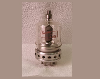 Vintage Vacuum Tube - Measures 5 1/2" Tall and 2 3/4" Dia.  Great Steampunk Item - Not Sure if it Works- Take a LQQK!!!