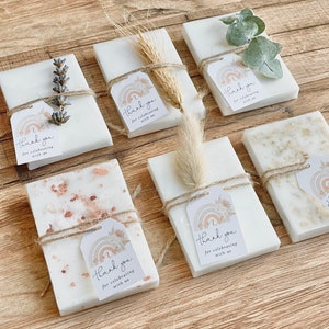 Pink Boho Rainbow 1st Birthday Soap Favors Set of 8