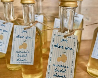 Personalized Olive Oil Favors – Bridal Shower Thank You Gifts For Guests