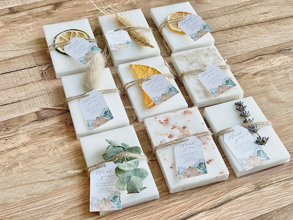 Tropical Beach Wedding Shower Soap Favors Set of 8