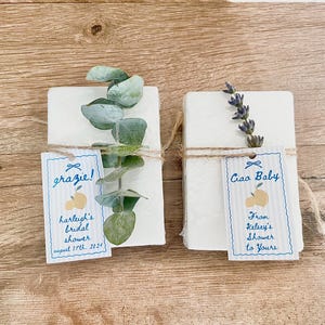 personalized Italy lemon themed bridal shower favors