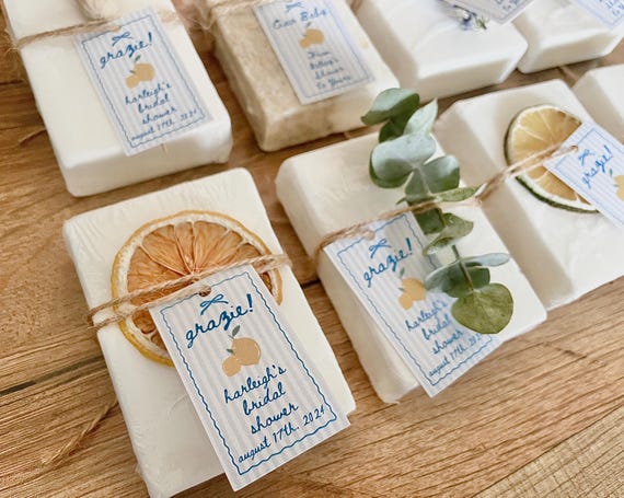 Personalized Lemon Soap Favors - "Ciao Baby" Italian Baby Shower