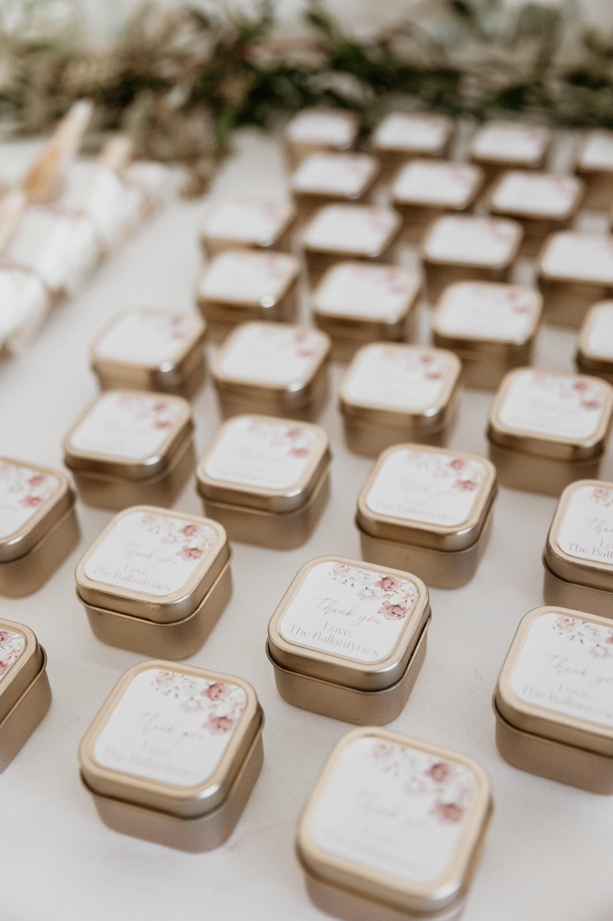 Mini Gold Tin Candle Wedding Favors - Personalized Candle Gift for ...