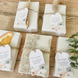 Pumpkin Fall Baby Shower Party Soap Favors
