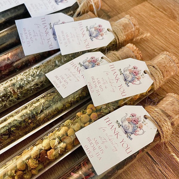 Personalized Baby Shower Tea Favors - A Baby is Brewing