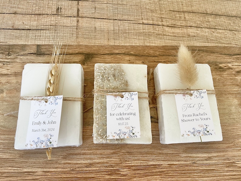 Wild Flower Bridal Shower Favors - Personalized Soap Bars - Baby in Bloom Baby Shower image 5