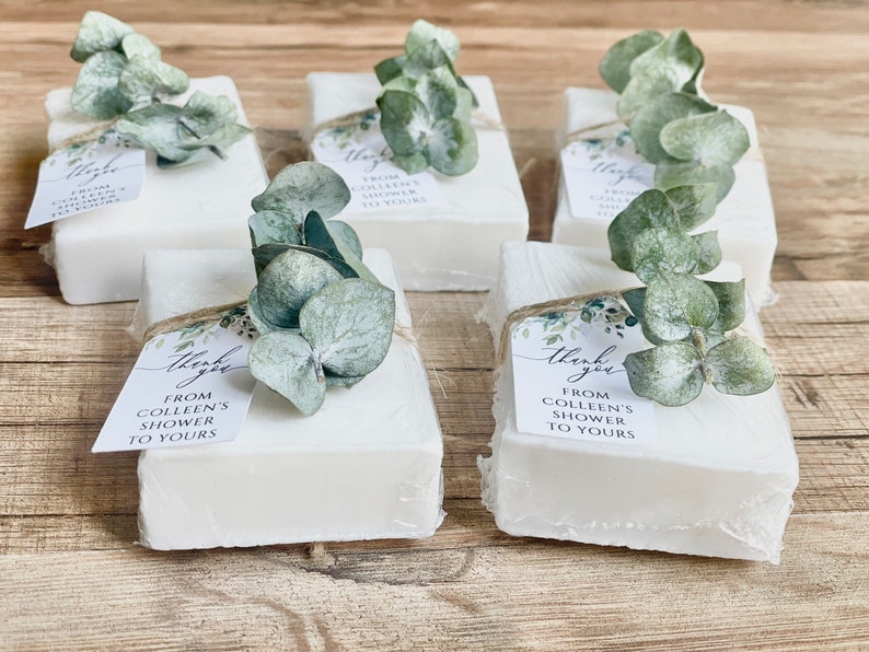 Eucalyptus Greenery Bridal Shower Wedding Soap Favors image 4