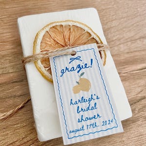 “ciao baby” lemon themed personalized favors for baby shower guests