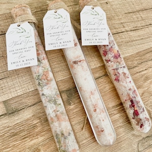 Bridal Shower Bath Salt Favors (Set of 10): Essential Oils, Personalized Tags
