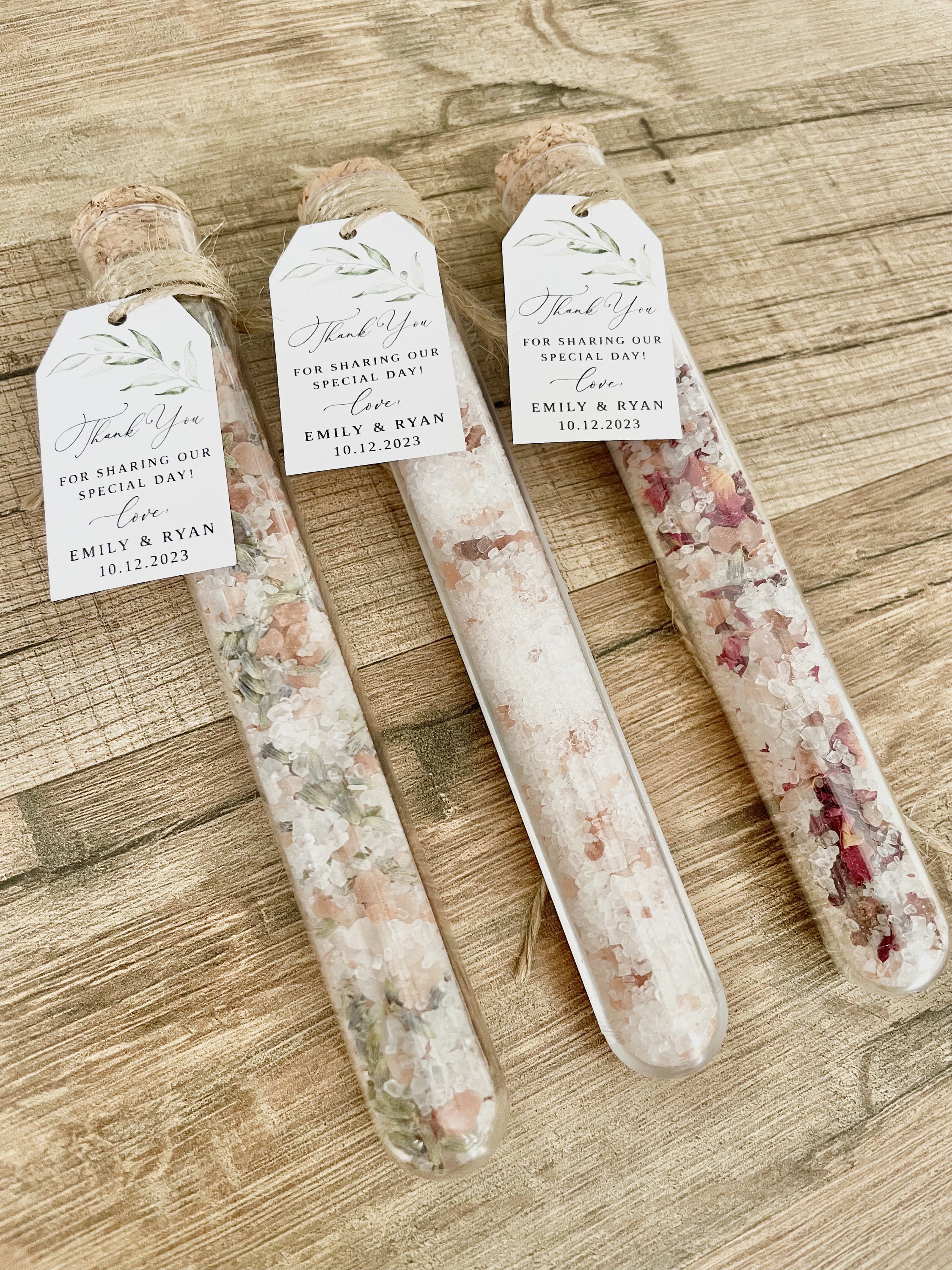 Bridal Shower Bath Salt Favors - Essential Oils Bridal Shower Bath Salt Favors - Essential Oils