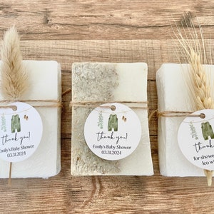 handmade bars of soap for personalized baby shower favors