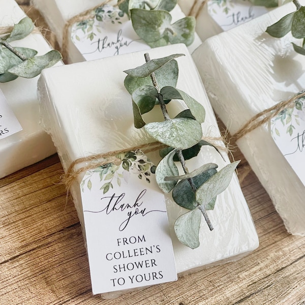 Eucalyptus Greenery Bridal Shower Wedding Soap Favors