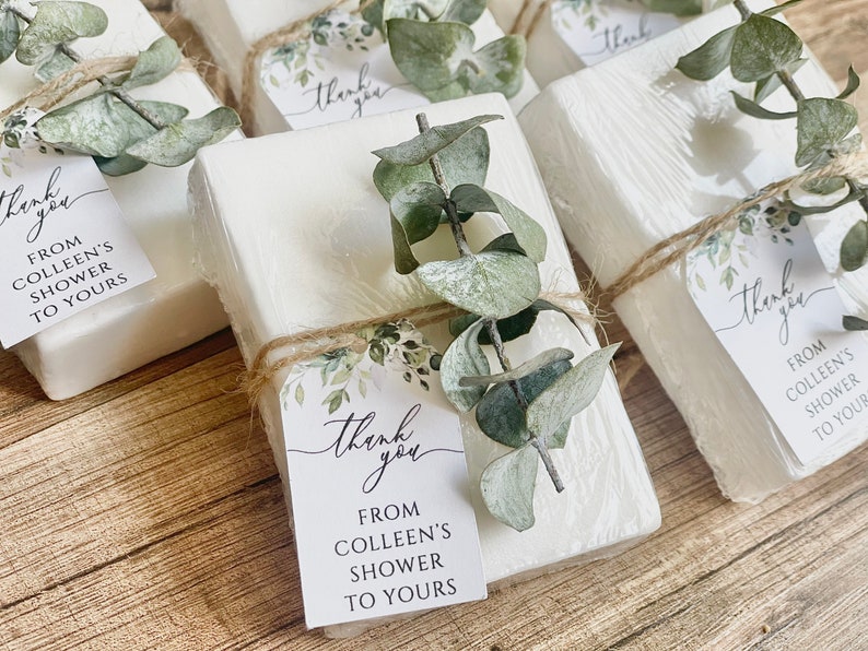 Eucalyptus Greenery Bridal Shower Wedding Soap Favors image 1