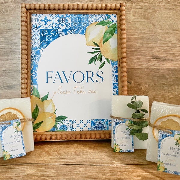 Aperturee Blue White Mediterranean Lemon Birthday Half Moon Arch Backdrop