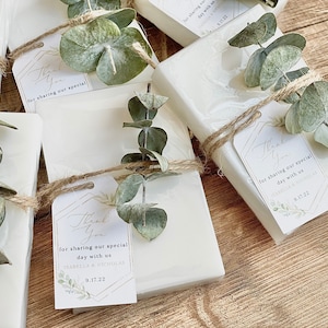 Eucalyptus Greenery and Gold Bridal Shower Favors for Guests in Bulk