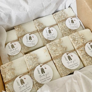 handmade bars of soap for personalized baby shower favors