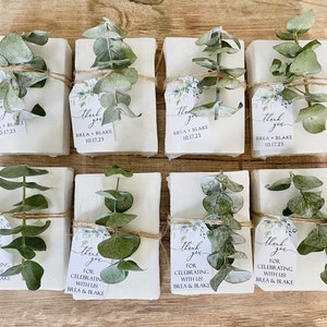 Eucalyptus Greenery Bridal Shower Wedding Soap Favors image 3