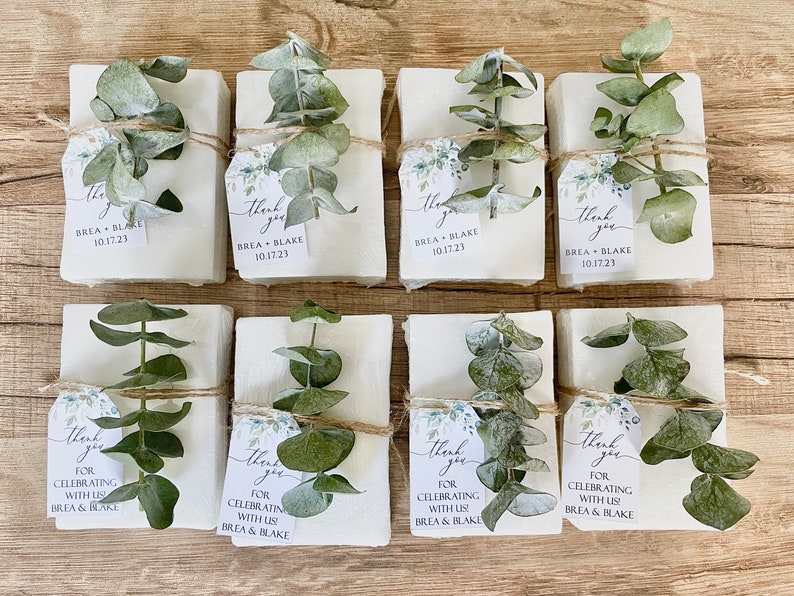 Eucalyptus Greenery Bridal Shower Wedding Soap Favors image 3