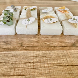 handmade bars of soap for personalized baby shower favors