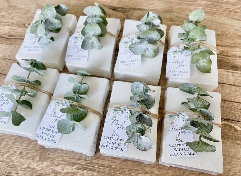 Eucalyptus Greenery Bridal Shower Wedding Soap Favors image 10