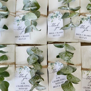 Eucalyptus Greenery Bridal Shower Wedding Soap Favors image 2