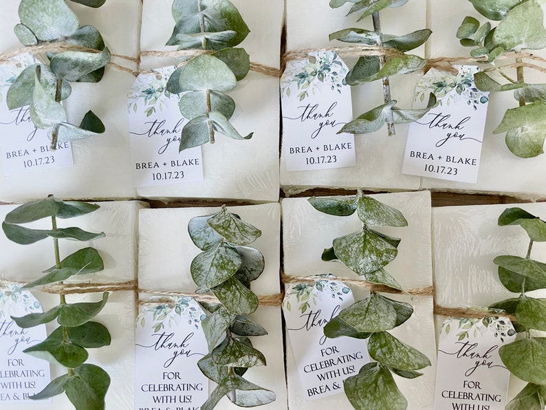 Eucalyptus Greenery Bridal Shower Wedding Soap Favors image 2