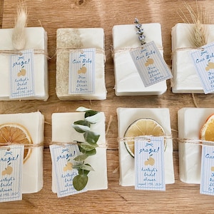 handmade bars of soap for baby shower favors