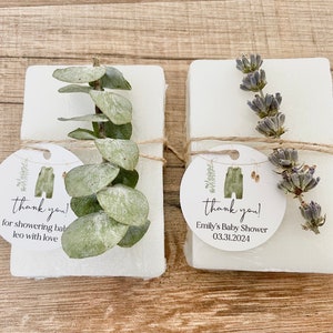 handmade bars of soap for personalized baby shower favors
