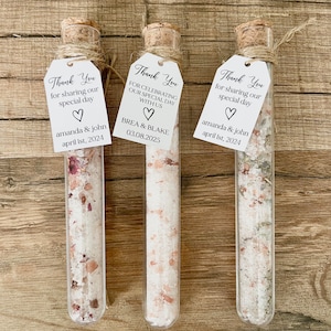 Personalized Bath Salt Bridal Shower Favors - Bulk Favors for Guests