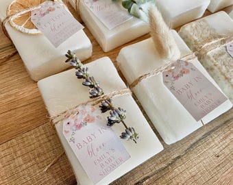 Cadeaux baby shower fleurs sauvages Baby In Bloom, barres de savon faites main personnalisées