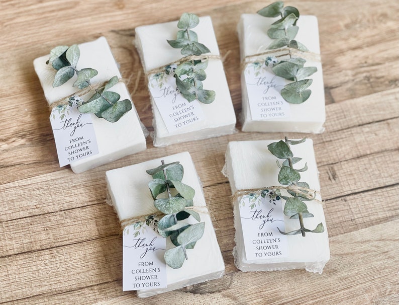 Eucalyptus Greenery Bridal Shower Wedding Soap Favors image 9