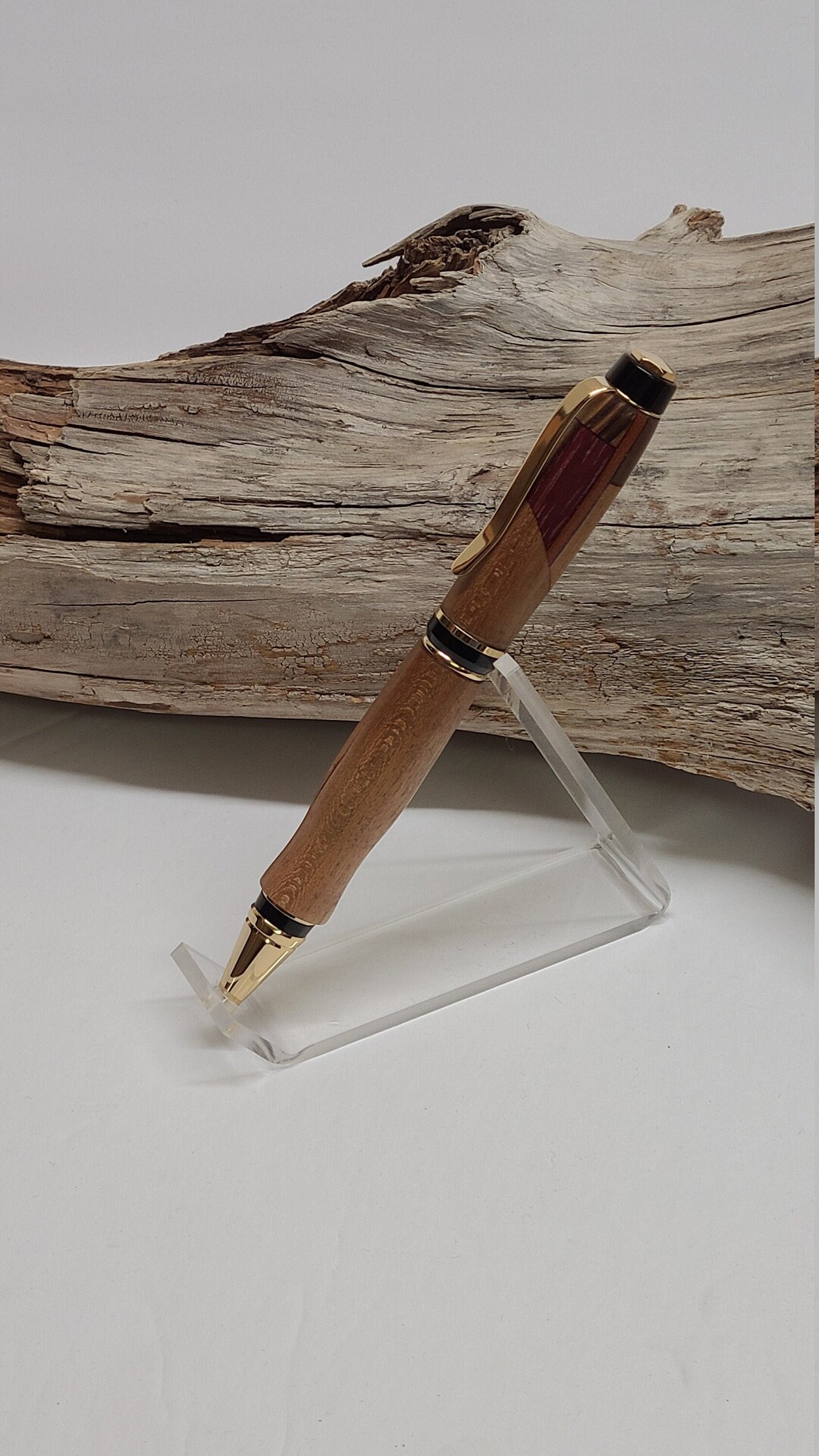 Wood Pen Segmented Cherry Walnut Zebrawood Purple Heart Etsy