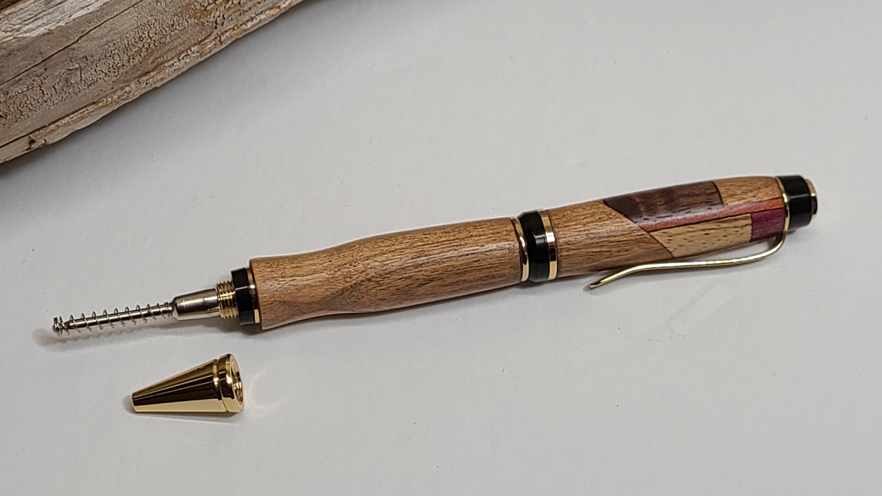 Wood Pen Segmented Cherry Walnut Zebrawood Purple Heart Etsy