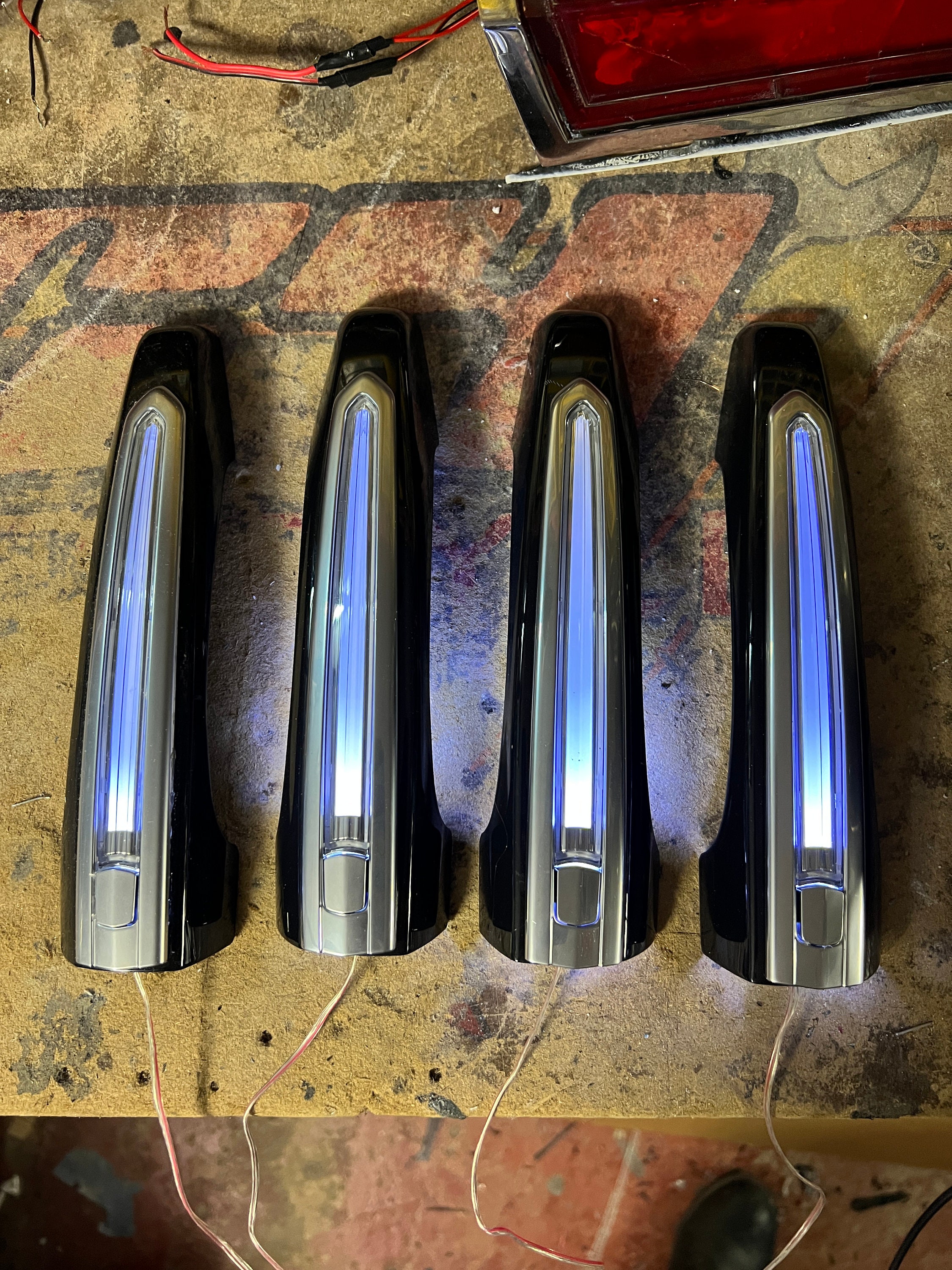 Cadillac door cheap handle lights