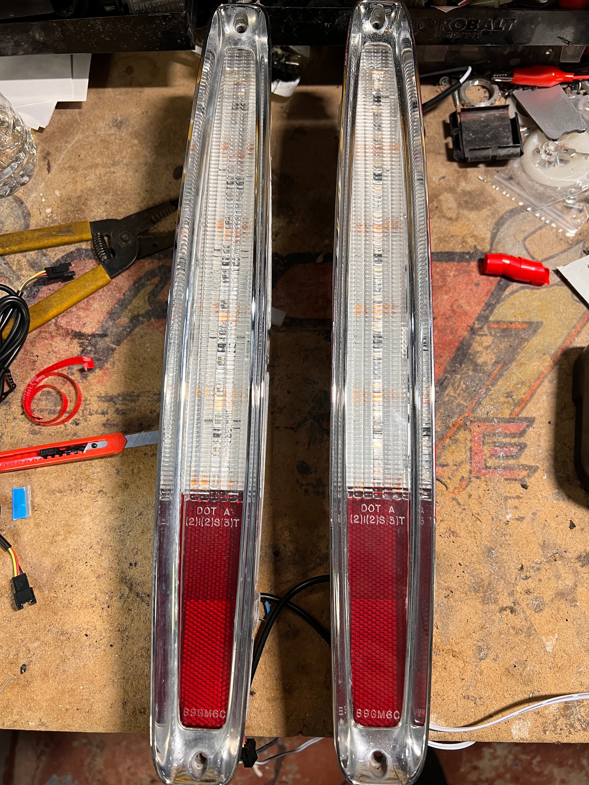 8993 Cadillac Deville Custom LED Tail Lights. With Optional RGB Show Mode Etsy