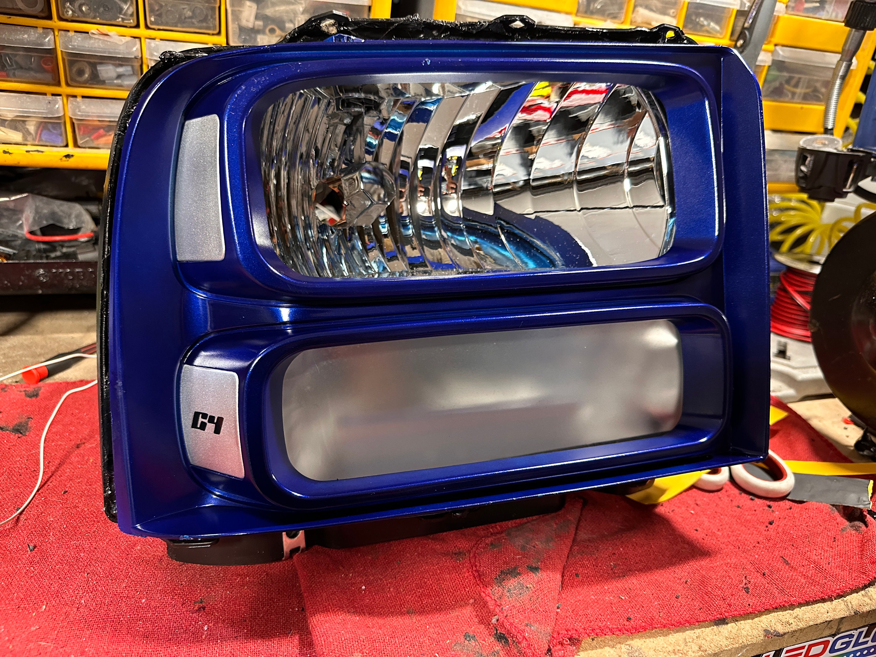 99 04 Ford Superduty F250 F350 Custom Headlights Colormatched