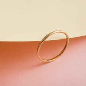 Fedina Ottone anello donna impilabile anello donna minimalista anello minimal anello pollice anello fino anello dorato cliofiorejewels image 5