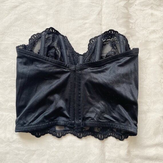 Vintage 90’s black lace Victoria’s Secret bustier… - image 3