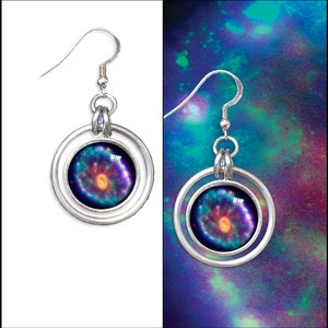 Orecchini Cartwheel Galaxy Hoop con scheda fotografica GRATUITA