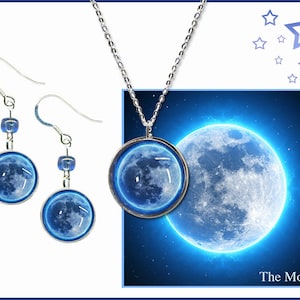 Zestaw upominkowy Blue Moon Pendant i kolczyki