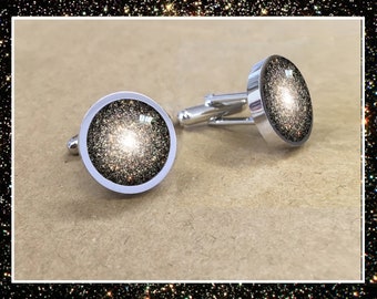 Star Cluster Cufflinks with Small Photo Card
