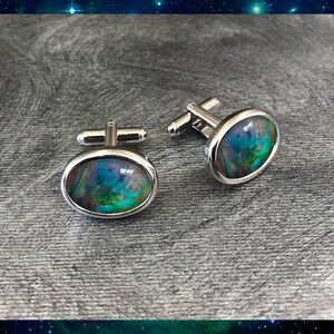 Boutons de manchette Orion Nebula avec carte-cadeau photo.