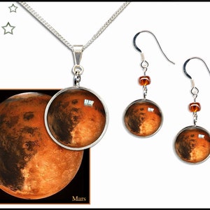 Pendientes de mar de plata de ley y colgante regalo conjunto con tarjeta de regalo informativo gratis!
