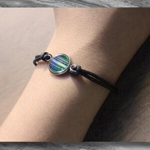 Jupiter rope bracelet. Space Art Jewellery with FREE photo card