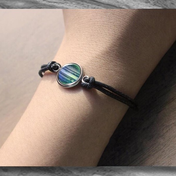 Jupiter rope bracelet. Space Art Jewellery with FREE photo card